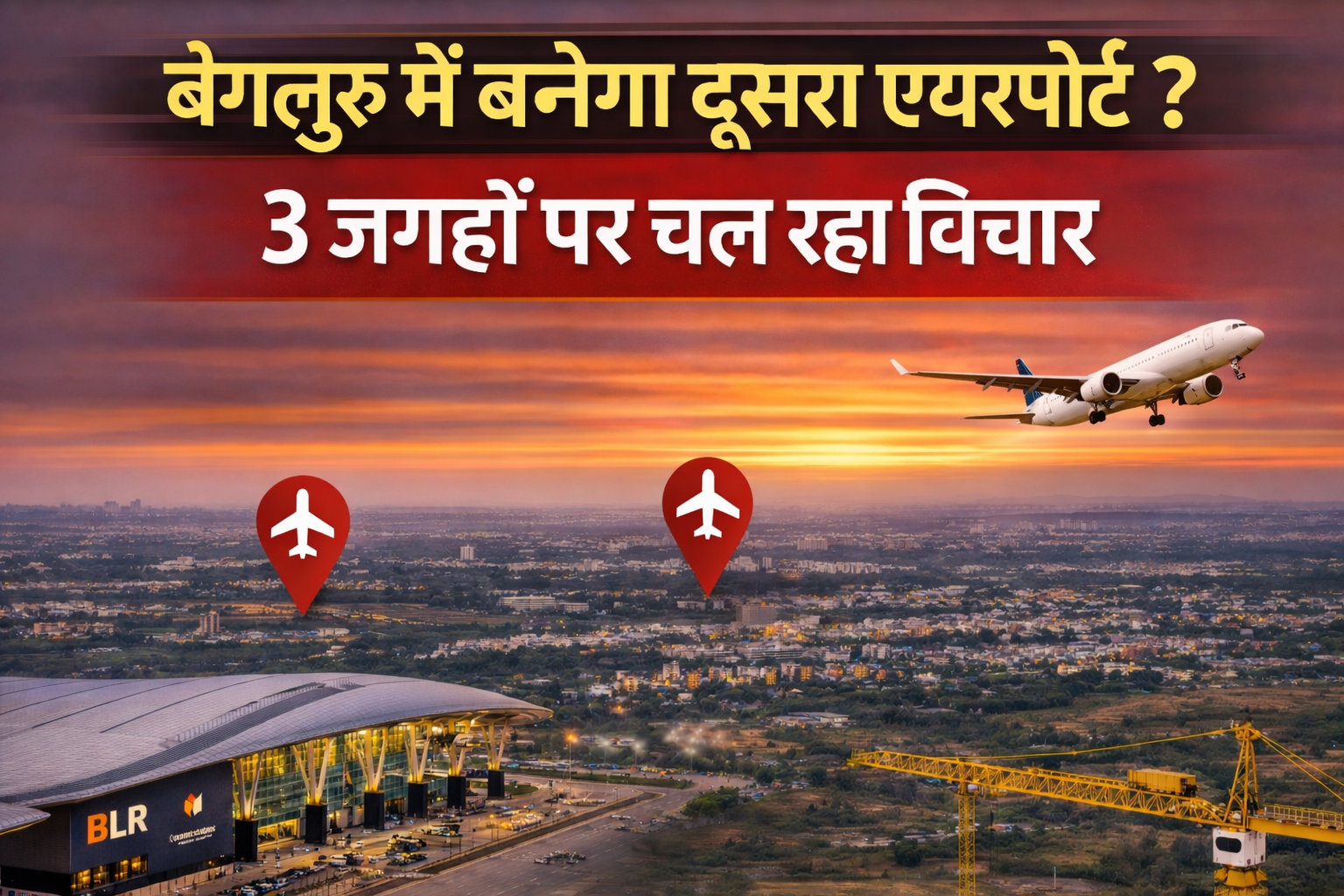 बेंगलुरु में दूसरा एयरपोर्ट जल्द, 3 लोकेशन पर विचार,