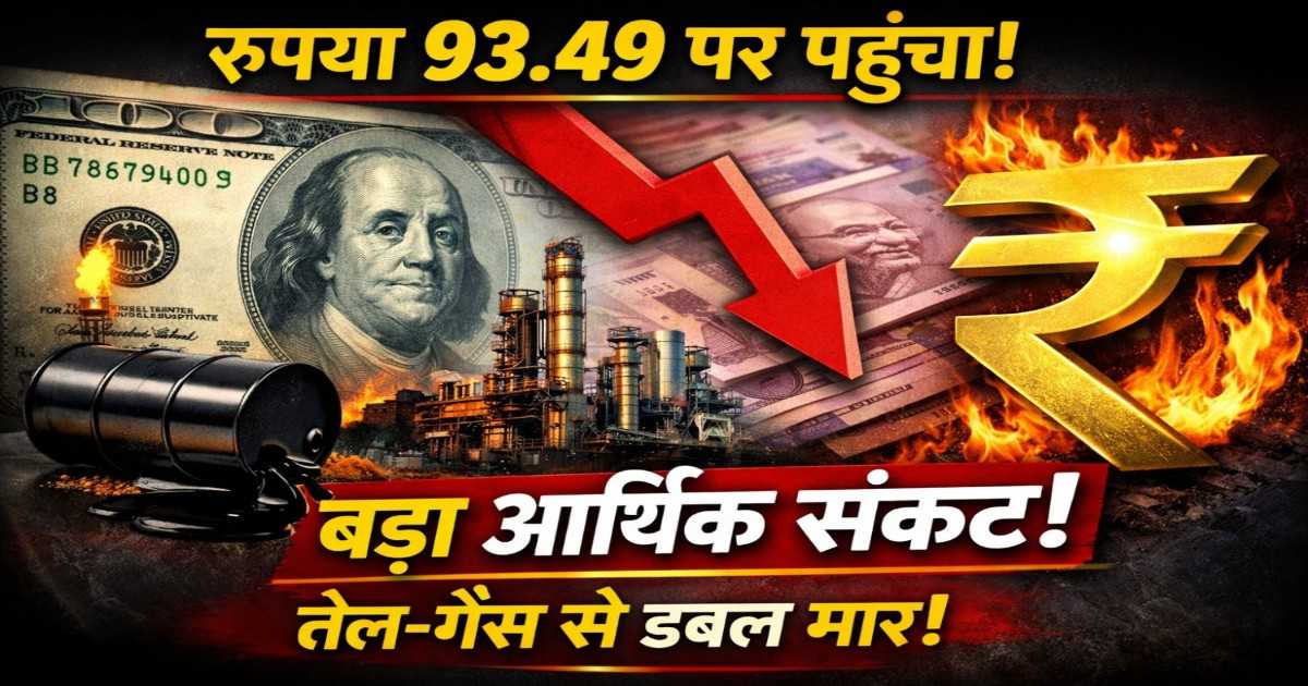 तेल-गैस संकट के बीच रुपये की रिकॉर्ड गिरावट, भारत पर बढ़ा आर्थिक दबाव