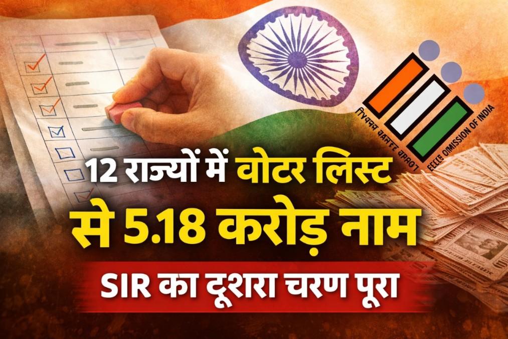 12 राज्यों में वोटर लिस्ट से 5.18 करोड़ नाम हटे, SIR का दूसरा चरण पूरा