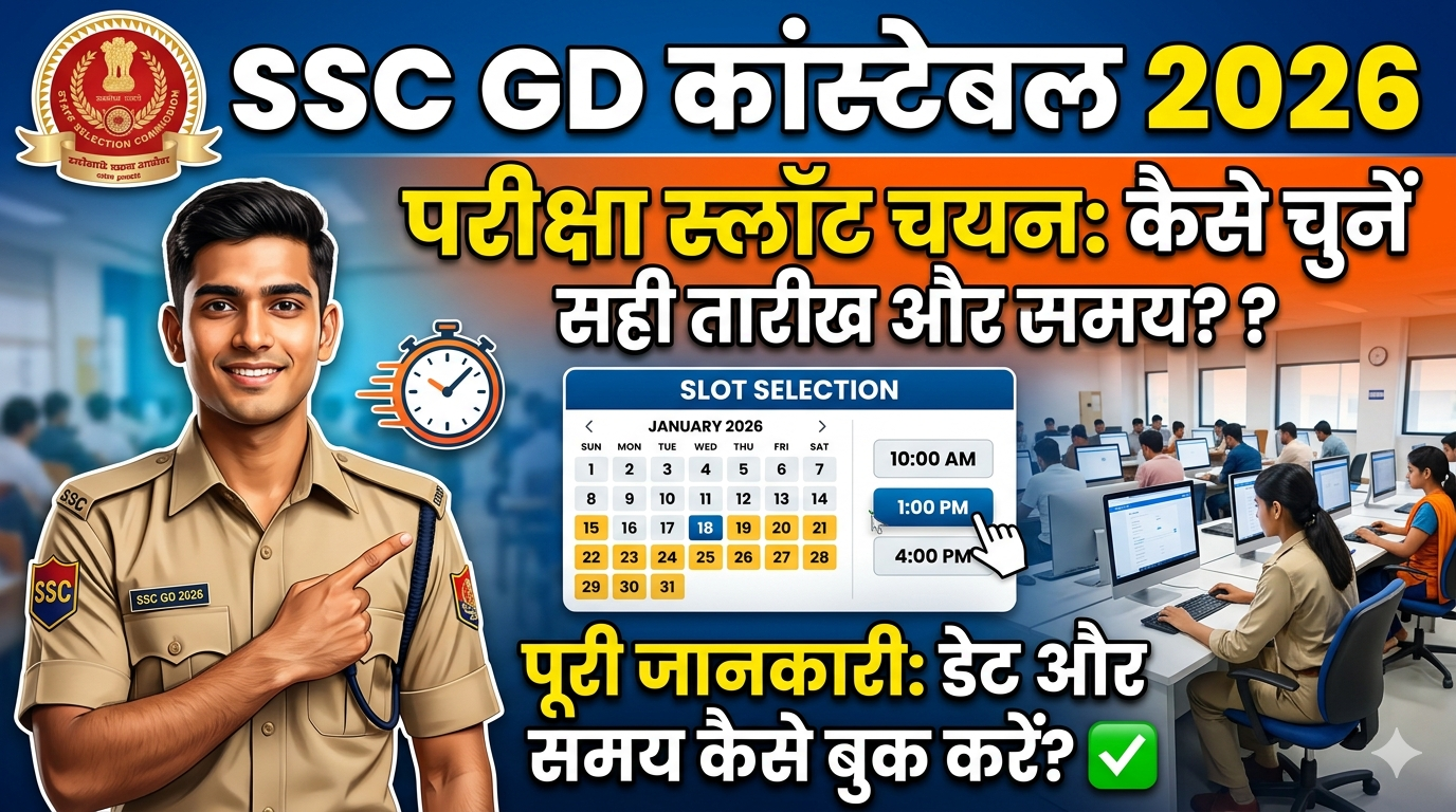 SSC GD Constable Slot Selection 2026: एग्जाम डेट, लॉगिन लिंक और पूरी जानकारी